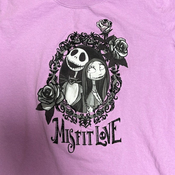 Disney Nightmare Before Christmas Lavender T-shirt XL VG Jack Skellington&Sally - Picture 2 of 5